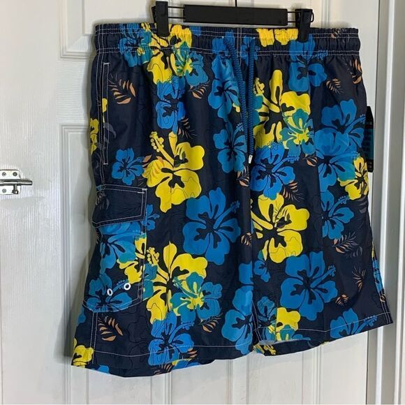 SIX ISLANDS Mens Swim Trunks Recycled Plastic Fabric Size 3XL - Picture 2 of 10